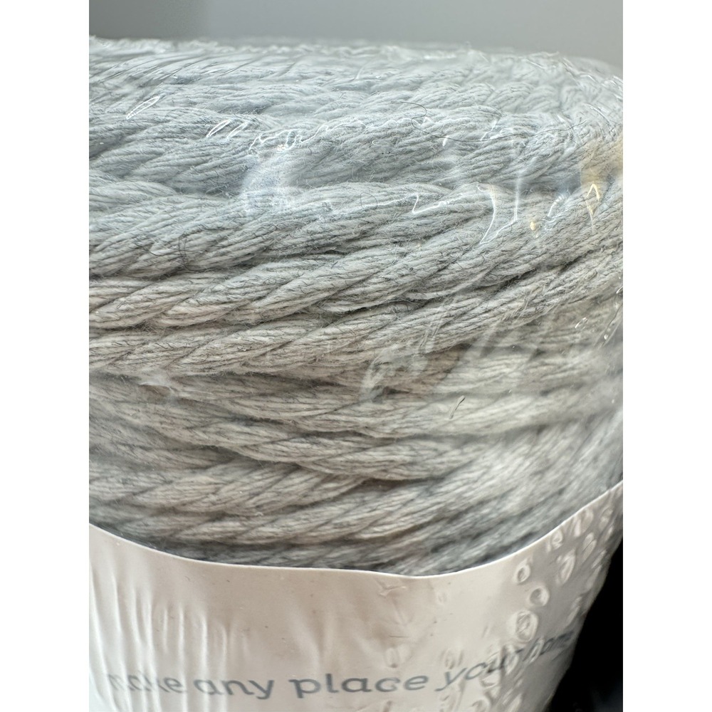 Macrame Cord 5mm Light Gray 3 Rolls 327 Yards Cotton Rope Lot 322A New - Picture 8 of 9